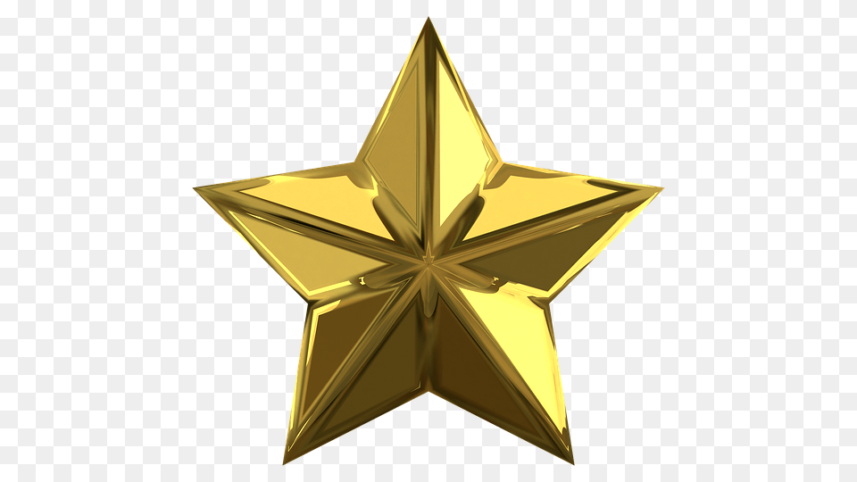 Star, Star Symbol, Symbol, Cross, Gold Free Transparent Png