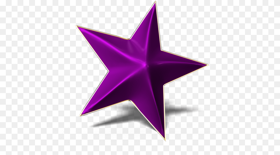Star 3d Lila Golden Frame Glossy Stars In Philippine Flag, Star Symbol, Symbol, Purple Png Image