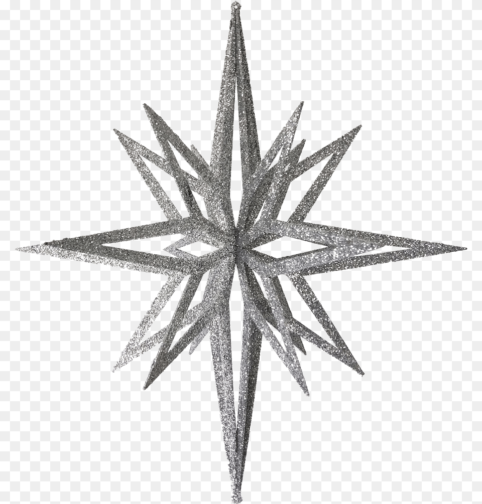 Star 3d Silver Glitter Easy 3d Star Drawing, Nature, Outdoors, Plant, Snow Free Transparent Png