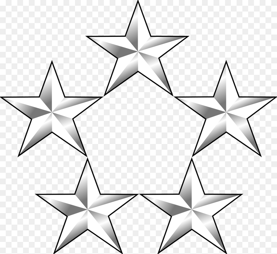 Star 5 Star General Rank, Star Symbol, Symbol Png