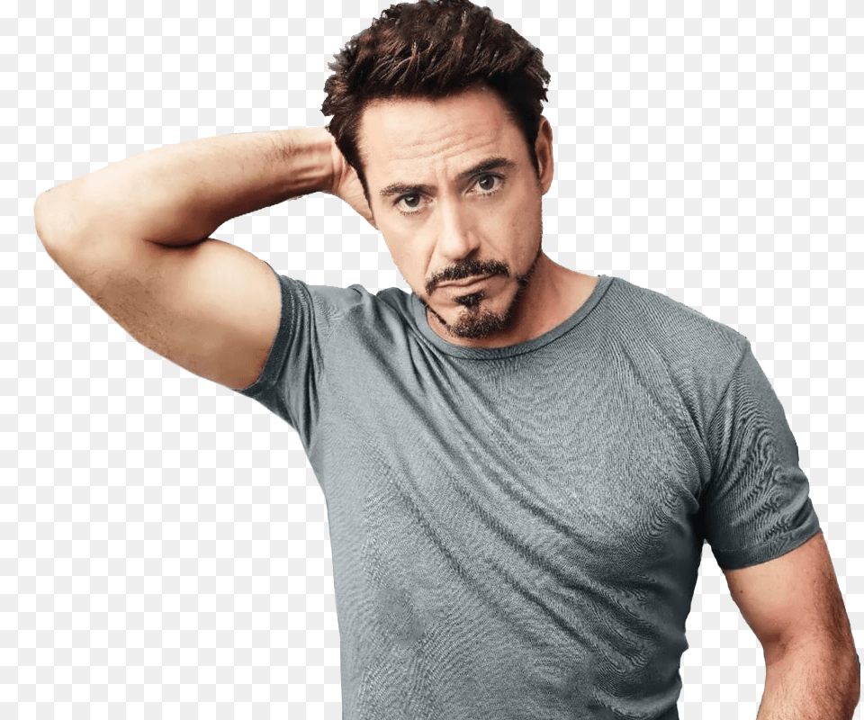 Star Actor Robert Downey Jr Photoshoot, T-shirt, Clothing, Face, Head Png