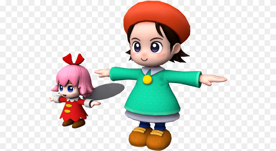 Star Allies Kirby Star Allies Adeleine And Ribbon, Elf, Baby, Person, Face Png Image