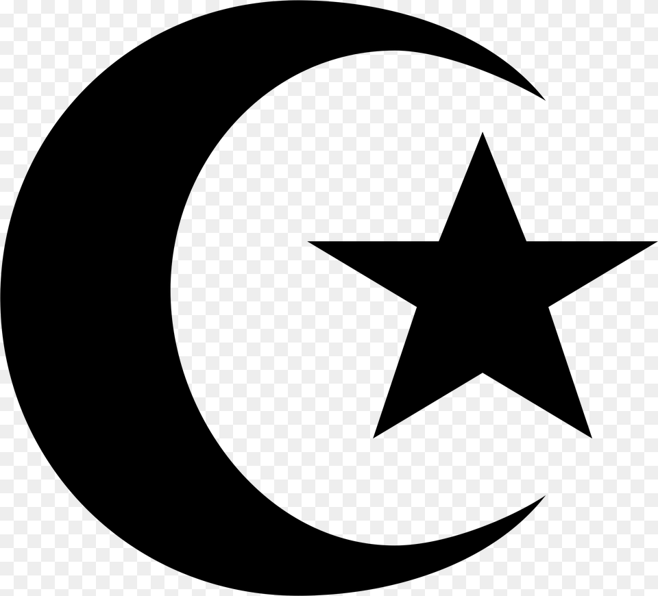 Star And Crescent Islam, Gray Free Png Download