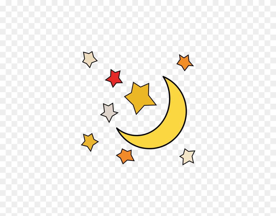 Star And Crescent Moon Computer Icons Lunar Phase, Symbol, Star Symbol, Nature, Night Free Png Download