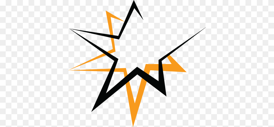 Star Black And Orange Colour Star Quality Png Image