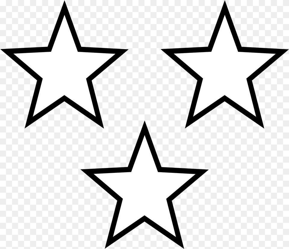 Star Black And White Transparent 3 Stars Clipart Black And White, Star Symbol, Symbol Png Image
