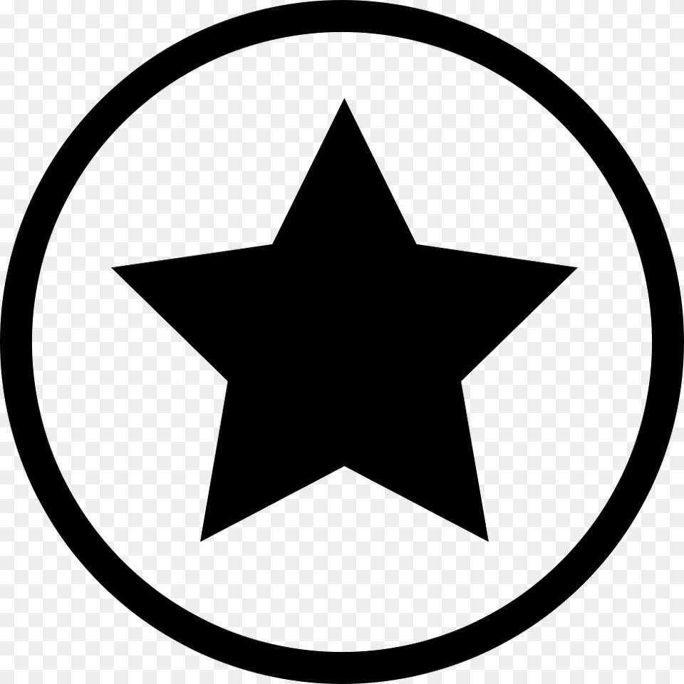 Star Black Shape In A Circle Outline Favourite Interface Symbol, Star Symbol, Ammunition, Grenade, Weapon Free Transparent Png
