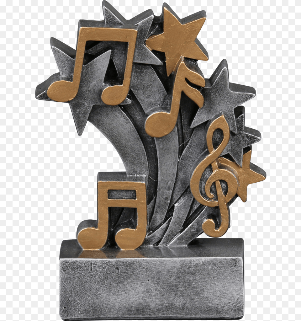 Star Blast Resin Music Trophy Music Trophy, Bronze, Person Png Image