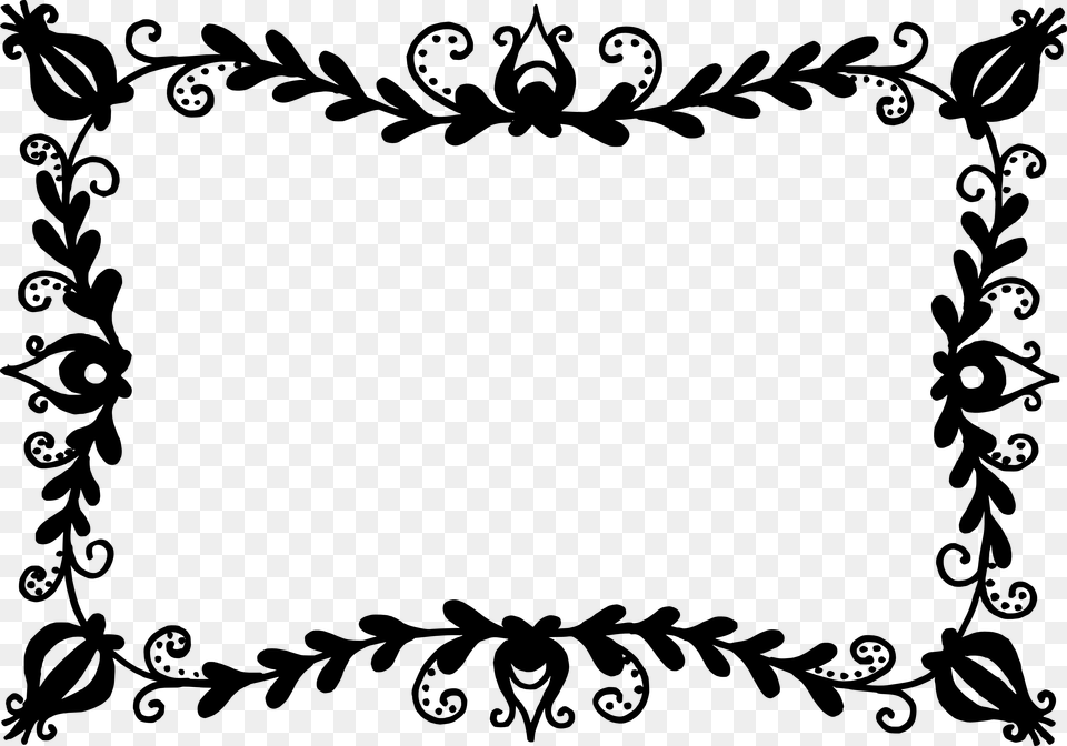 Star Border Black And White Clipart, Art, Floral Design, Graphics, Pattern Free Png
