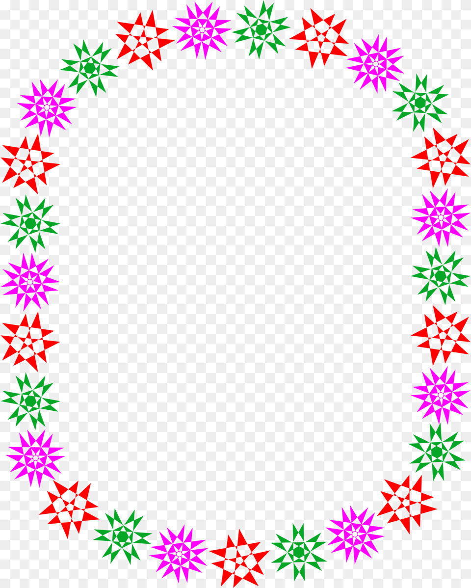 Star Border Border Clipart Hd Color, Purple, Pattern, Art, Floral Design Free Png