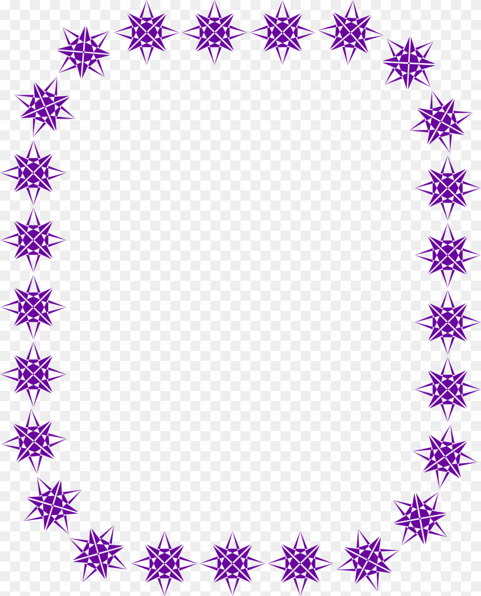 Star Border Clip Art N16 Illustration, Purple, Pattern Free Png