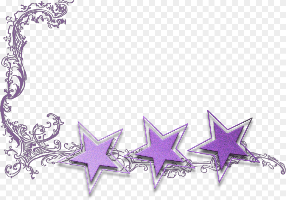 Star Border Mq Pink Vector Star Stars Border Silver And Purple Stars Border, Pattern, Star Symbol, Symbol, Blackboard Png Image