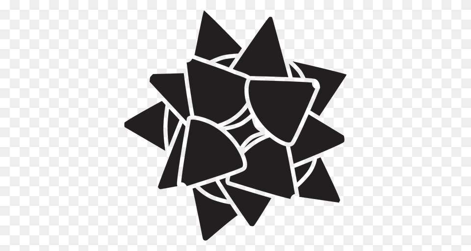 Star Bow Black, Recycling Symbol, Symbol, Art Free Transparent Png