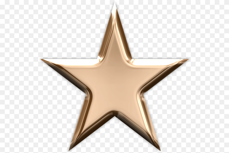 Star Bronze Winner Award Metal Success Metallic Bronze Star Clip Art, Star Symbol, Symbol Png Image