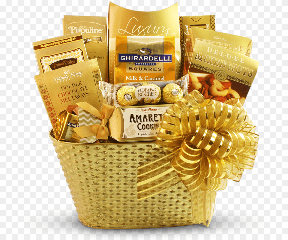 Star Business Chocolate Gift Basket Chocolate Gift Basket, Gold, Treasure Free Png