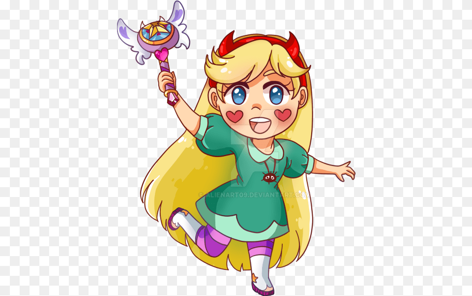 Star Butterfly Chibi, Book, Comics, Publication, Baby Free Transparent Png