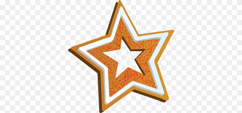 Star Christmas Cookie Clipart, Star Symbol, Symbol Png Image