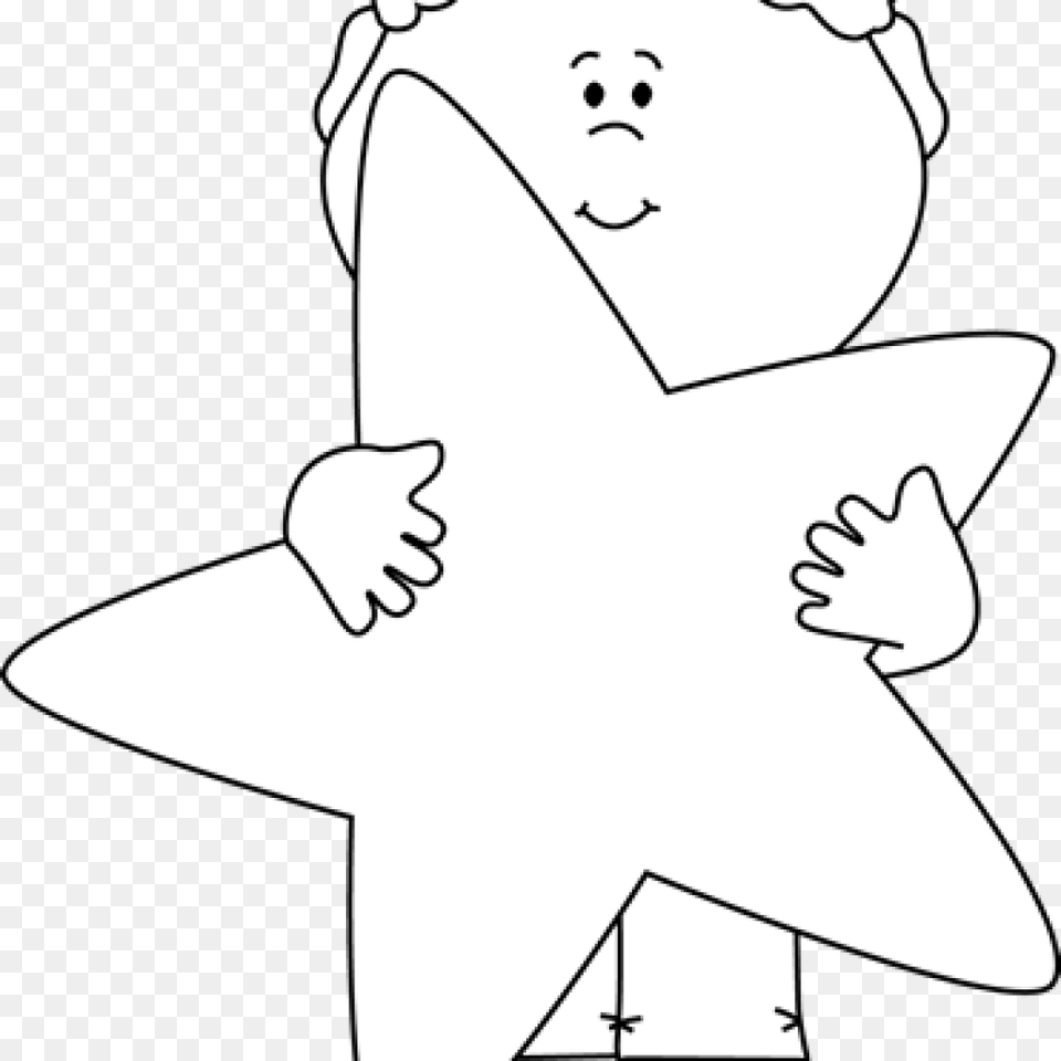 Star Clipart Black And White Clip Art Classroom, Silhouette Free Png