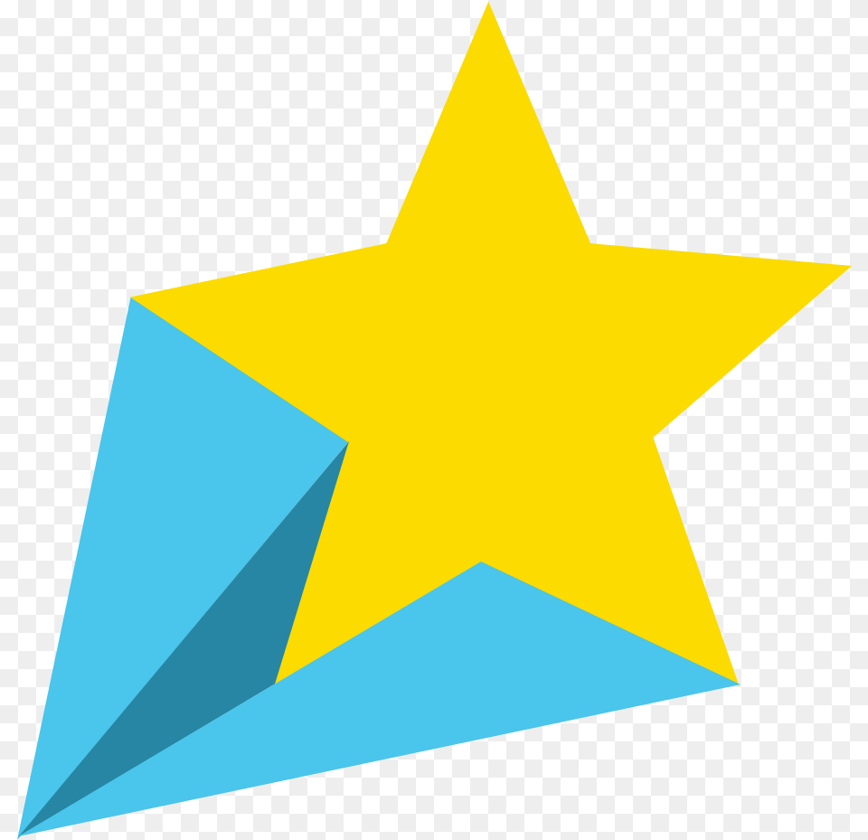 Star Clipart Blue And Yellow Star, Star Symbol, Symbol, Rocket, Weapon Free Png Download