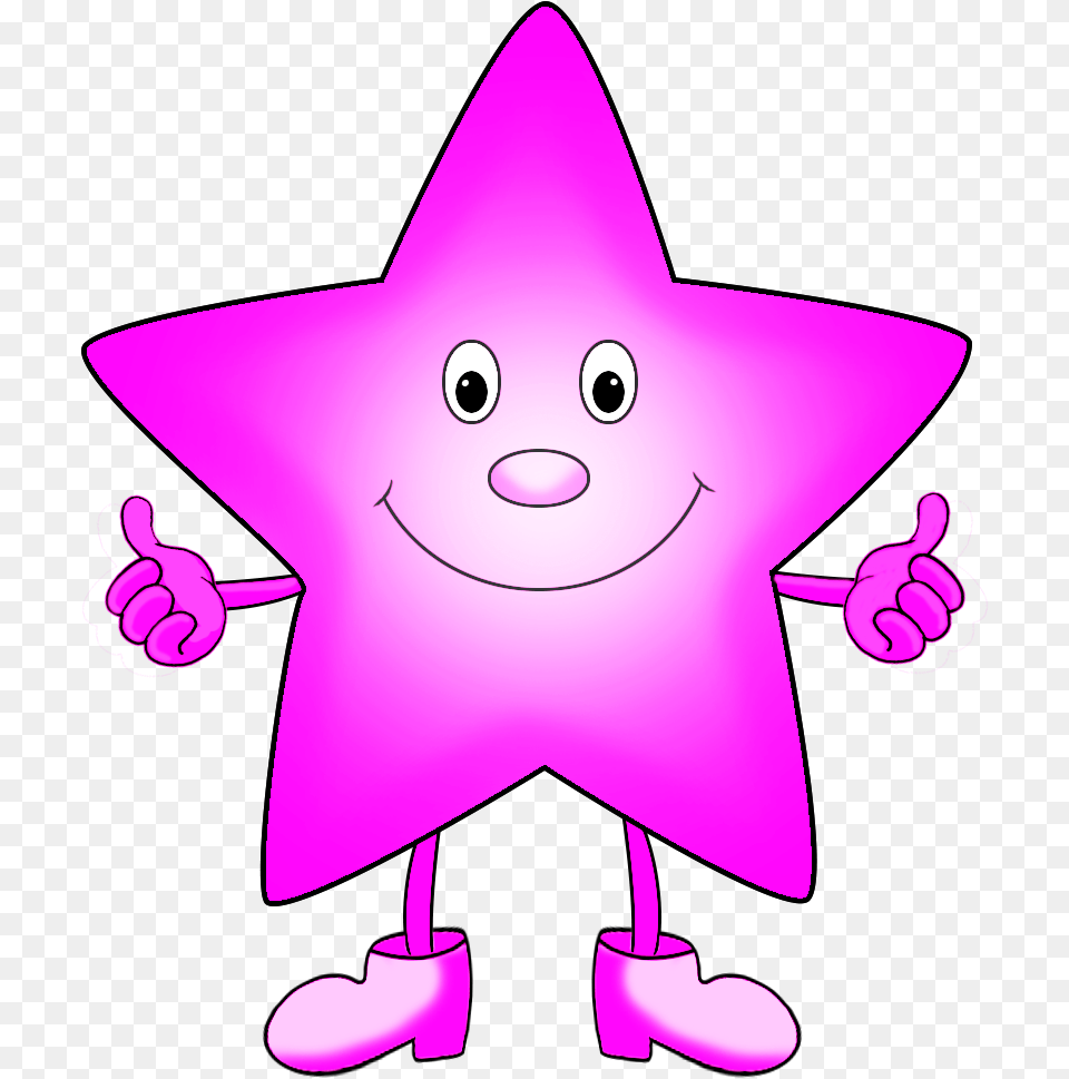 Star Clipart Cartoon Images Of Colourful Stars, Purple, Symbol, Face, Head Free Png Download