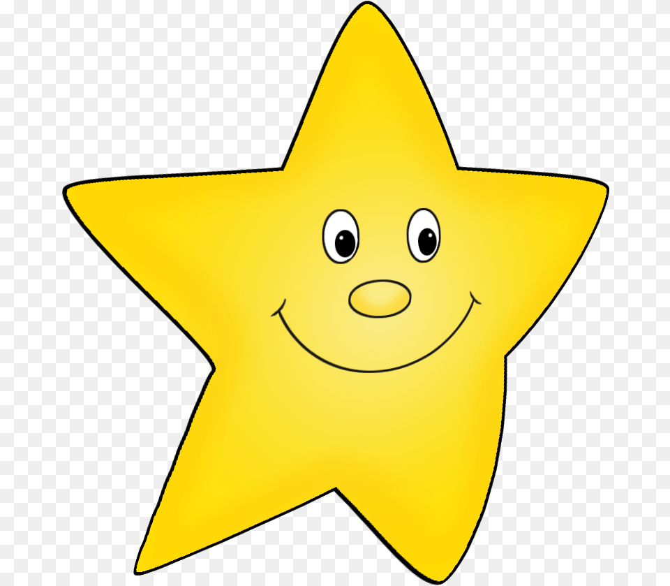 Star Clipart Face Cartoon Star Clipart, Star Symbol, Symbol, Animal, Fish Free Transparent Png