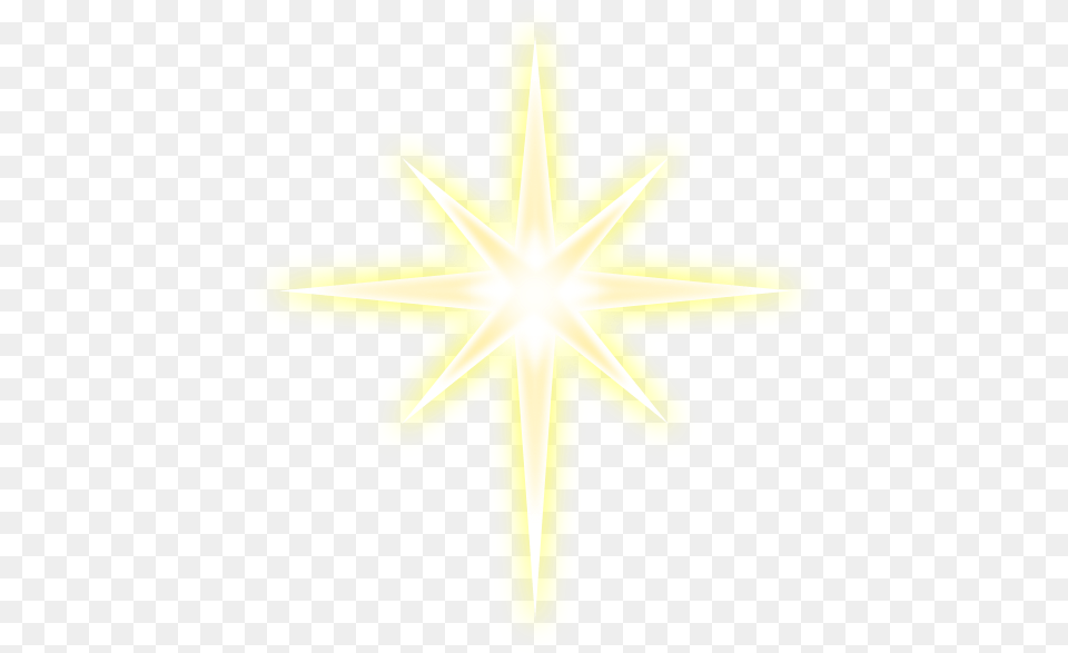 Star Clipart Shining White North Star, Cross, Light, Lighting, Symbol Free Png Download