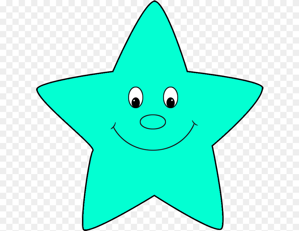 Star Clipart Stars Clip Art Smile Green, Star Symbol, Symbol, Animal, Fish Png Image