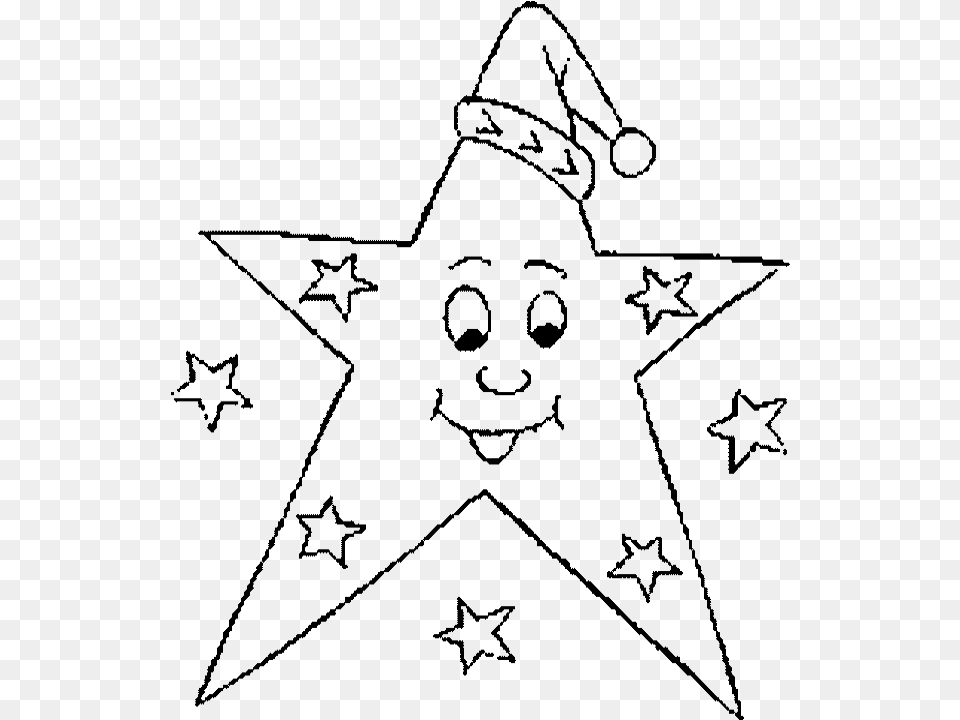 Star Coloring Sheets For Christmas Christmas Star Colouring Pages, Gray Png