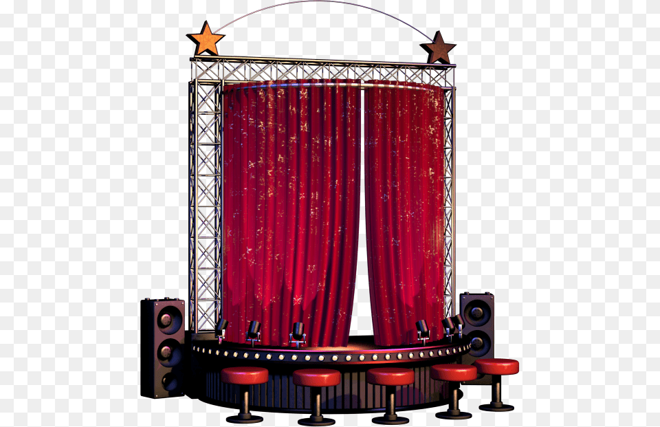 Star Curtain Stage Fnaf, Indoors, Lighting, Theater Free Png Download