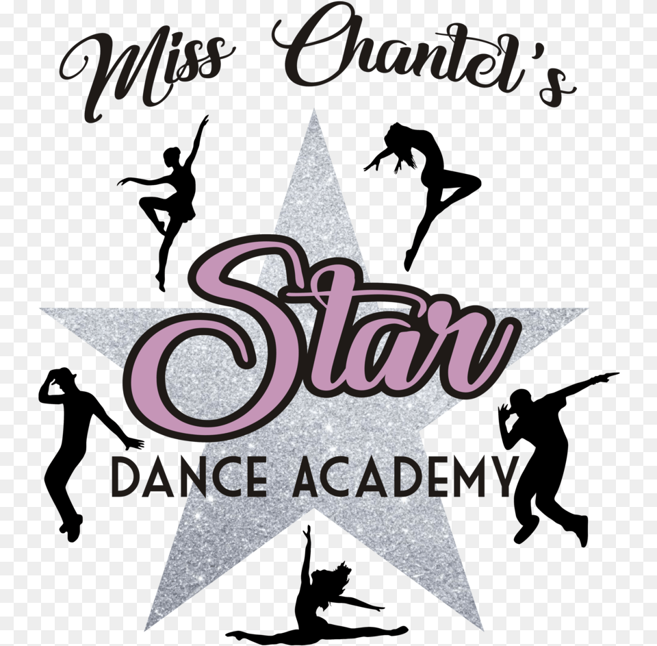 Star Dance Academy Hip Hop Dancer Silhouette, Symbol, Star Symbol, Person, Blackboard Free Png Download