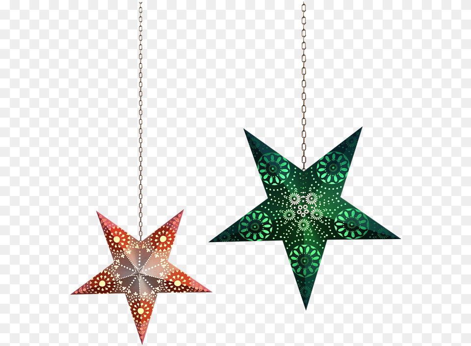 Star Deco Chains Hanging Bright Colorful Social Ecology, Star Symbol, Symbol, Accessories Free Transparent Png