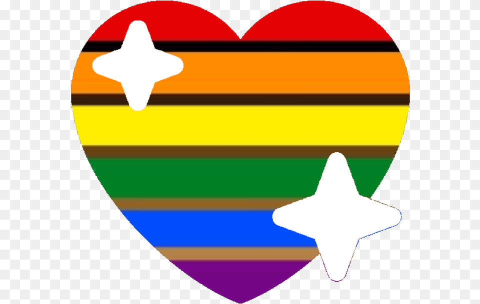 Star Emoji Poc Lgbtq Gradient Pride Sparkle Heart Discord Pride Heart Emojis Transparent, Symbol, Star Symbol Free Png