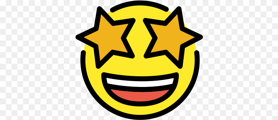 Star Eyes Emoji Black And White, Symbol Free Png Download
