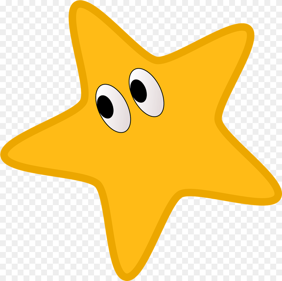 Star Eyes Yellow Vector Graphic On Pixabay Star With Eyes Clipart, Star Symbol, Symbol, Animal, Fish Free Png Download
