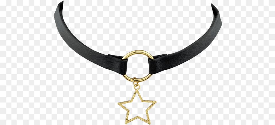 Star Faux Leather Choker Necklace Choker, Accessories, Jewelry, Blade, Dagger Free Transparent Png