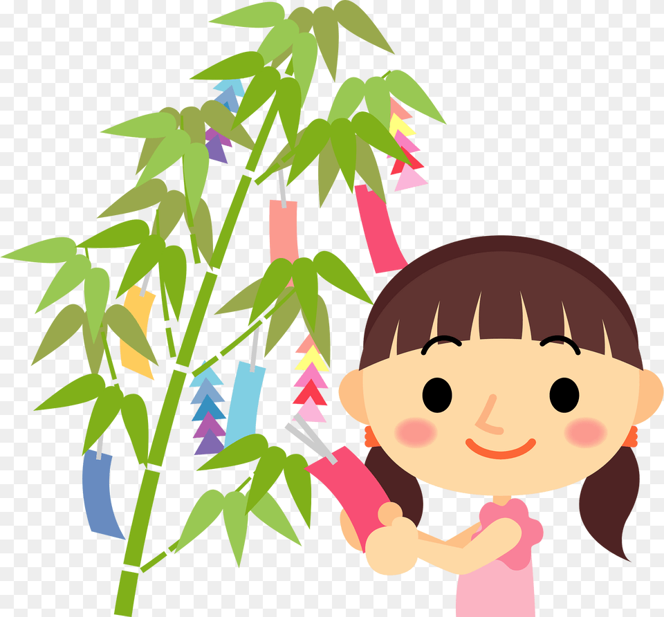 Star Festival Girl Clipart, Plant Png