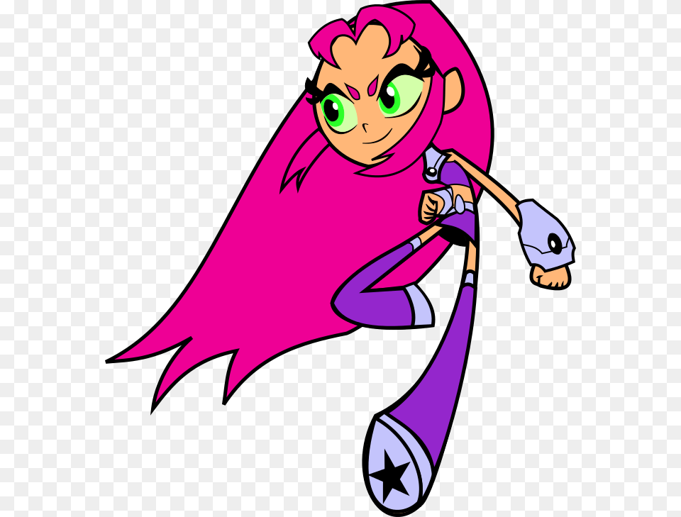 Star Fire Clipart Teen Titans Go Starfire Transparent, Purple, Adult, Person, Female Free Png