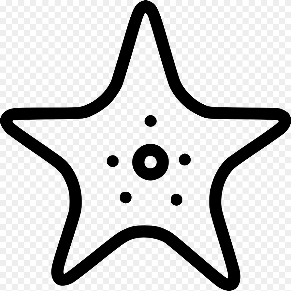 Star Fish Icon Starfish Icon, Star Symbol, Symbol, Bow, Weapon Free Png