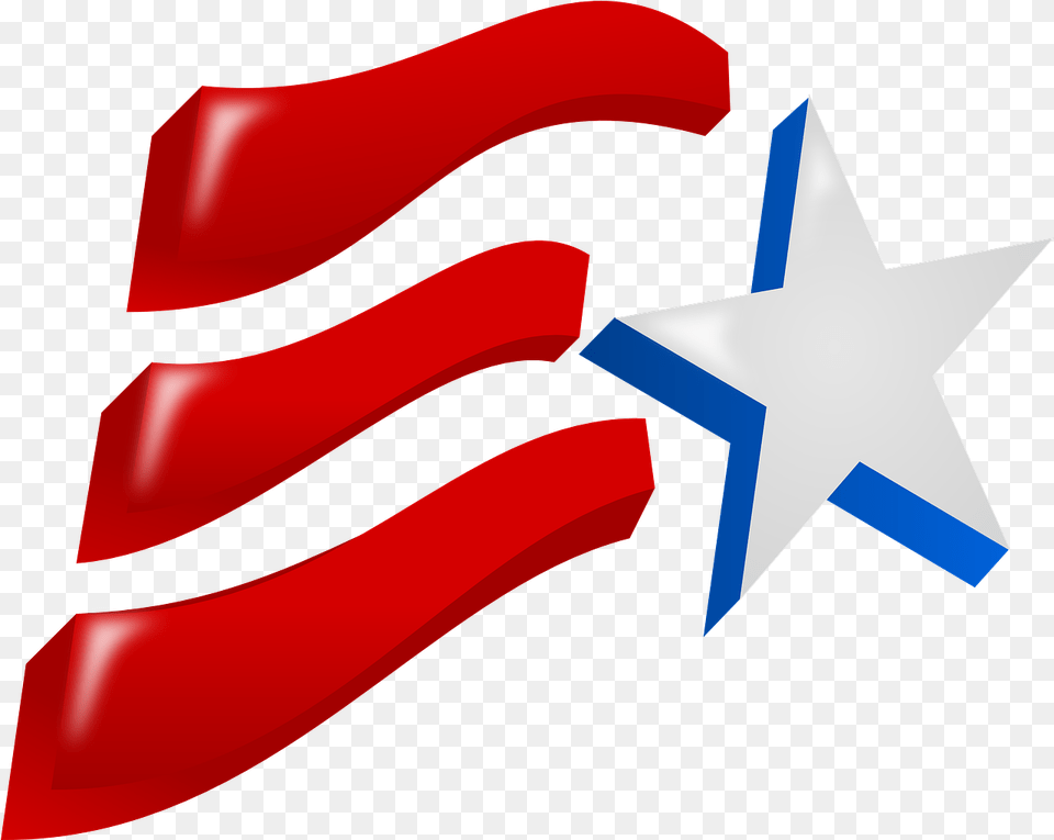 Star Flag Red Vector Graphic On Pixabay Independence Day Clip Art, Symbol, Star Symbol Free Png Download