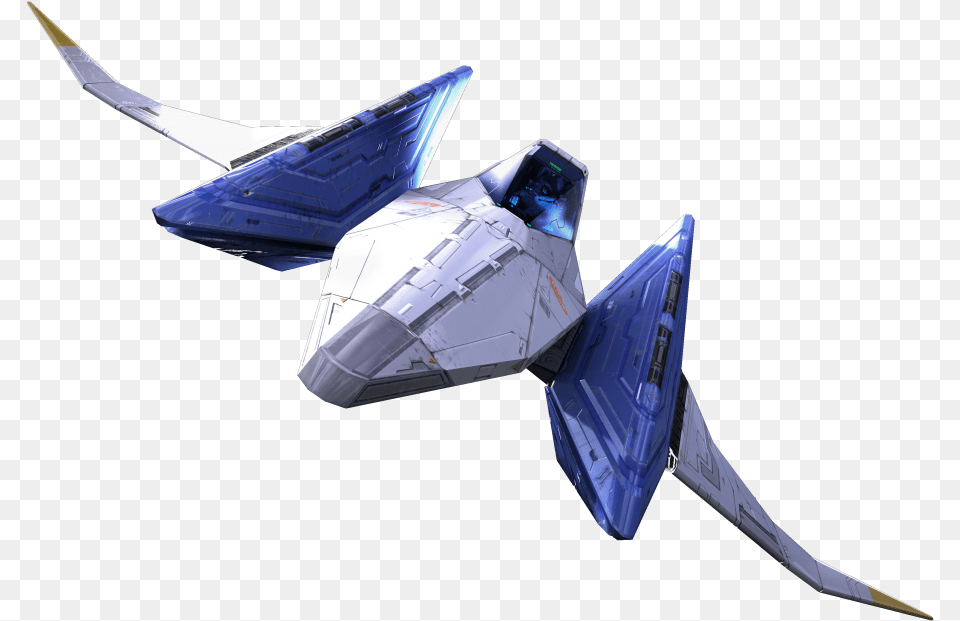 Star Fox Arwing Origami, Aircraft, Spaceship, Transportation, Vehicle Png Image