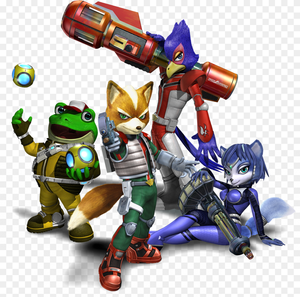 Star Fox Assault 2005 Promotional Art Mobygames Star Fox N64 Characters, Toy, Person, Baby, Football Free Png Download