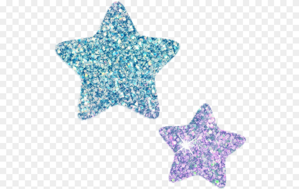 Star Glitter Silver Pink Blue Estrella Tick Or Cross Symbol, Star Symbol, Turquoise, Person Png Image