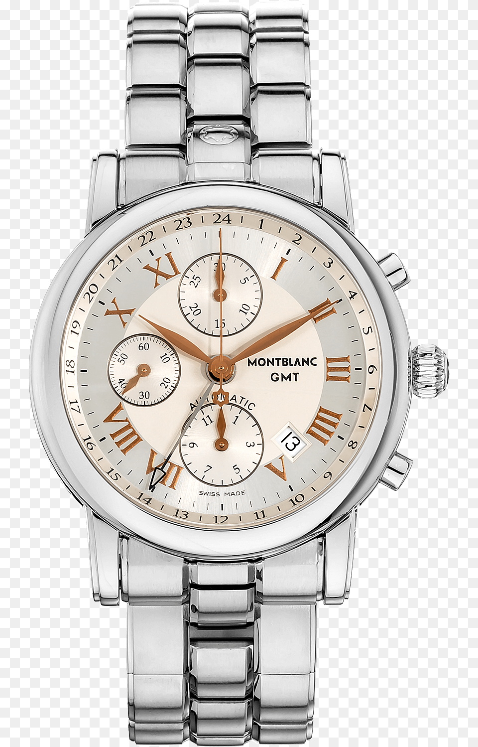 Star Gmt Chronograph Stainless Steel Automatic Analog Watch, Arm, Body Part, Person, Wristwatch Png