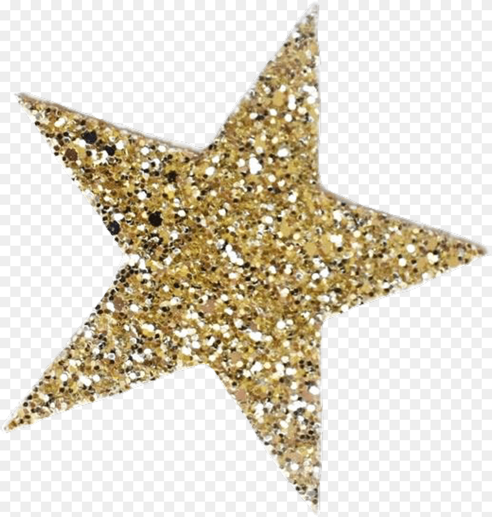 Star Gold Glitter Star, Animal, Fish, Sea Life, Shark Free Png Download