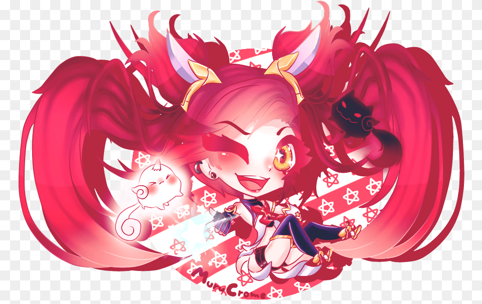 Star Guardian Jinx By Murunee Kun Chibi Star Guardian Jinx Illustration, Publication, Book, Comics, Adult Free Png Download