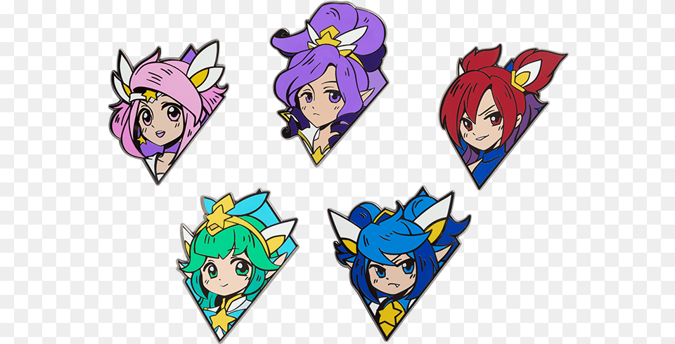 Star Guardian Pin Set, Book, Comics, Publication, Face Png