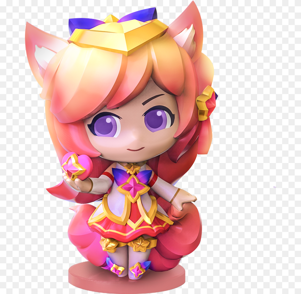 Star Guardian Team Mini Star Guardian Ahri Figure, Doll, Toy, Face, Head Png Image