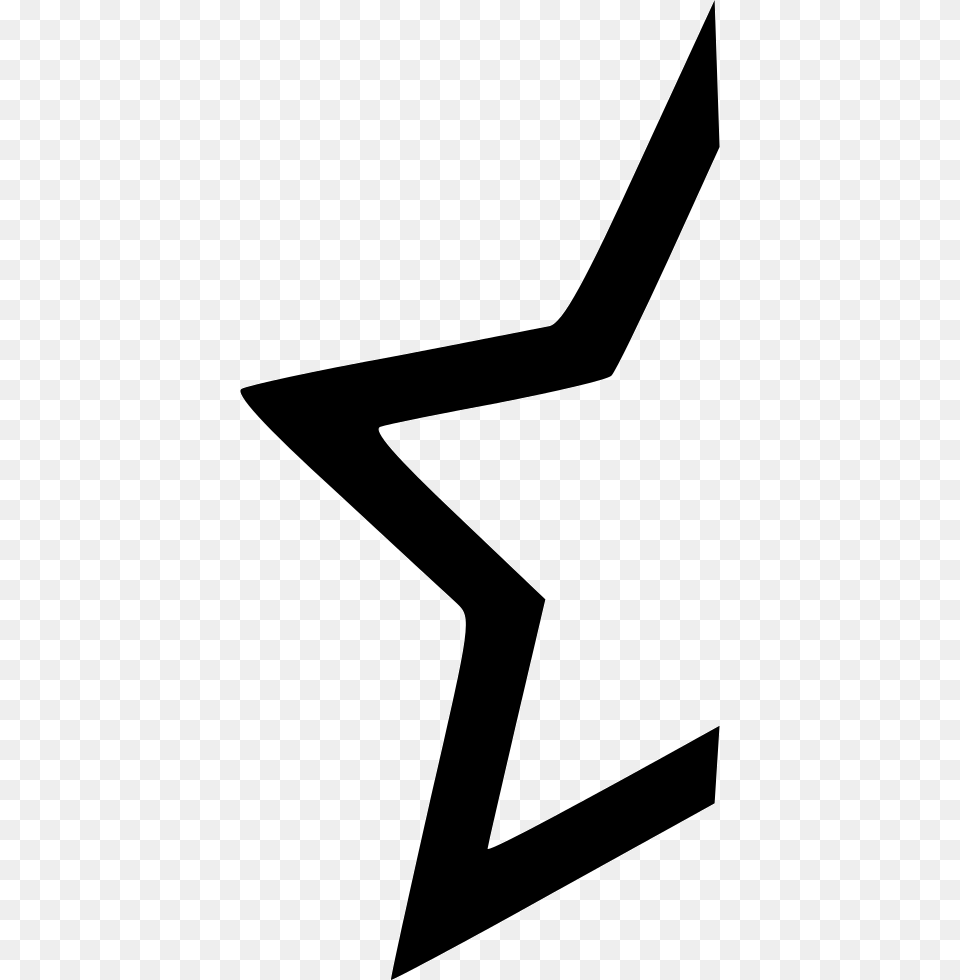 Star Half Star Outline Transparent, Symbol, Cross Png