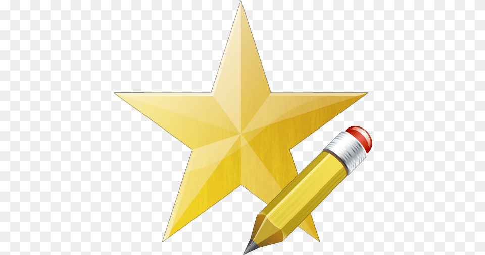 Star Icon Id Card Edit, Symbol, Star Symbol, Pencil Free Png