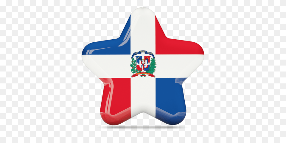 Star Icon Illustration Of Flag Of Dominican Republic, Symbol, Logo, Star Symbol, First Aid Png
